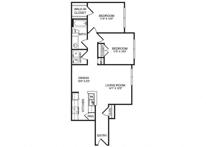 B1 floor plan at The Montgomery