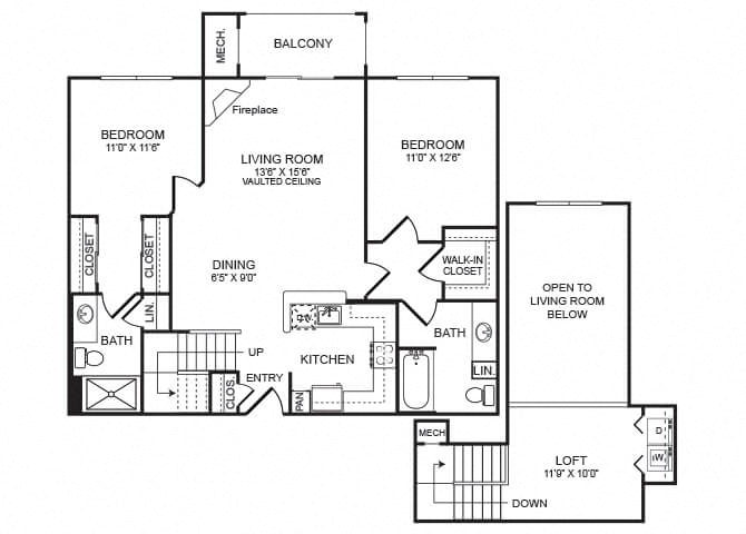 B2L floor plan at The Montgomery