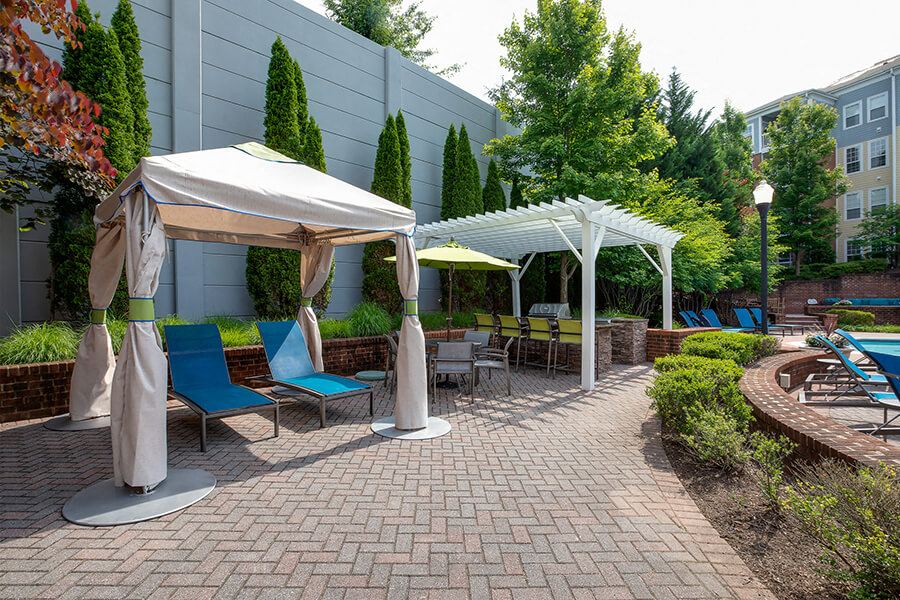pool cabana at The Montgomery Apartments in Bethesda, MD
