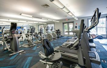 fitness center at The Montgomery Apartments in Bethesda, MD