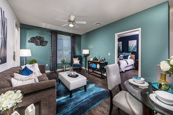 wood look flooring throughout the apartment at Rize Irvine Apartments in Irvine, CA - Photo Gallery 2