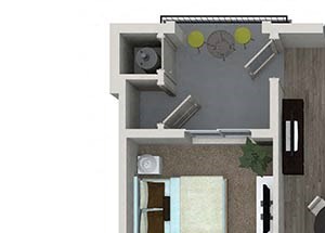 2 bedroom 2 bathroom B3.1