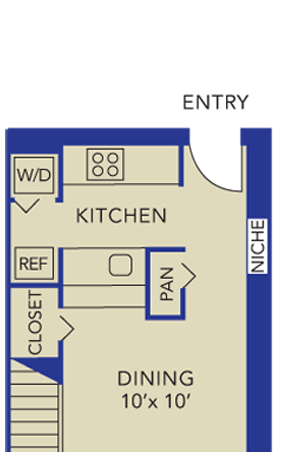 1 bedroom 1 bath – Loft