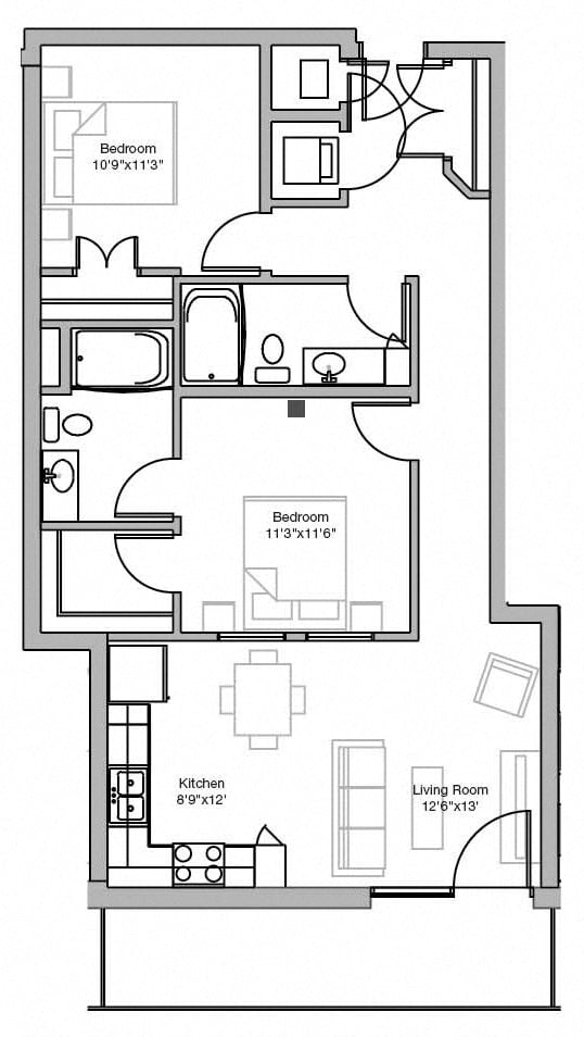 A Mill_Floor Plan Image at A-Mill Artist Lofts, Minneapolis, Minnesota