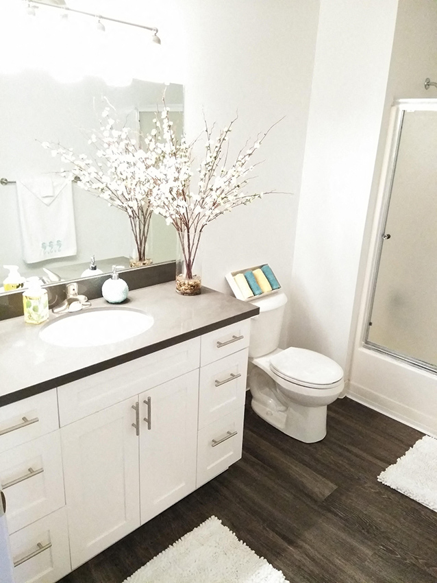 Renovated Bathroom  l Somerset Apartments for rent inMartinez, Ca
