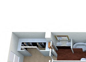 Tiffany House B-3 Floor Plan Tiffany House B-3, 2 Bed 2 Bath, 1167 Sq. Ft. Floor Plan at Bardin Greene Apartments in Arlington, Texas