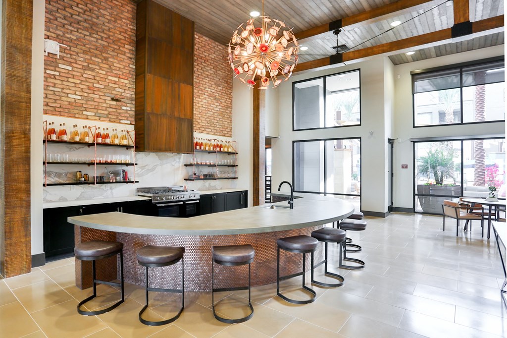 Custom Designed Resident Lounge at Fashion Center, Chandler, Arizona