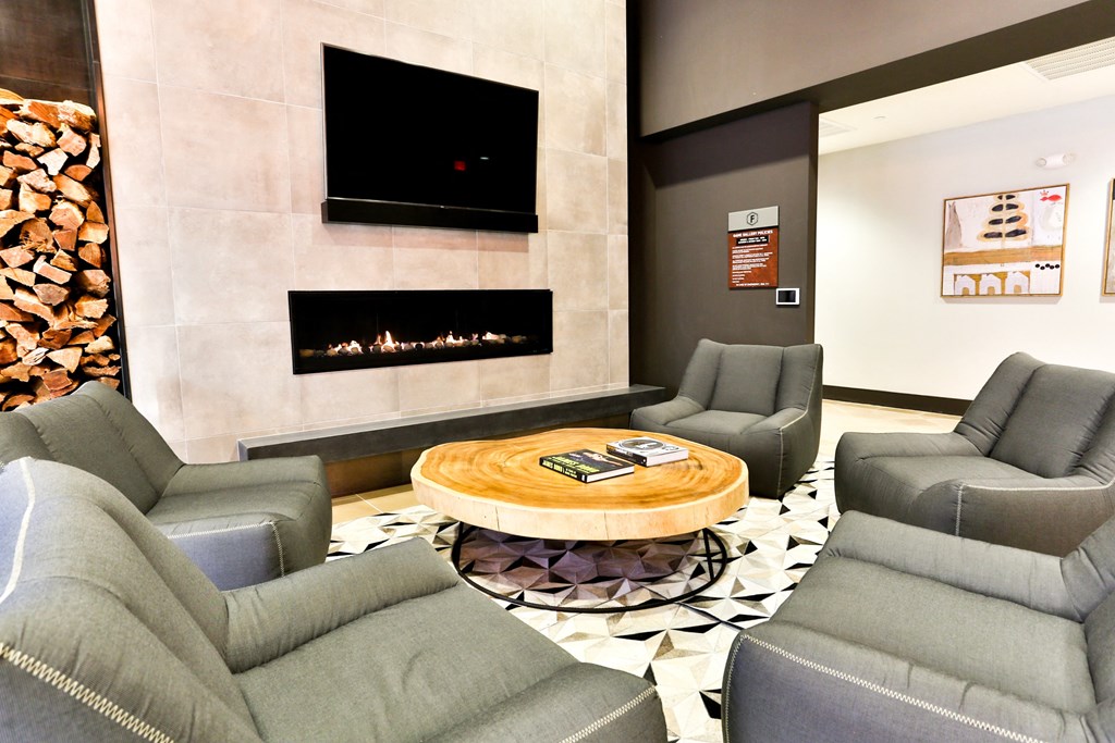 Clubhouse with Fireplace and TV at Fashion Center, Chandler, 85226
