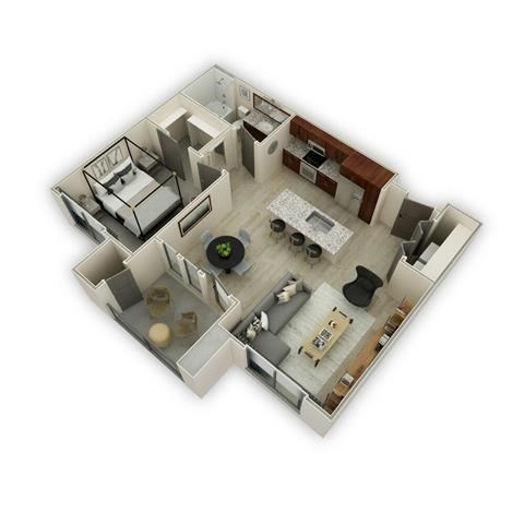 Floor plan at Fashion Center, Chandler, AZ