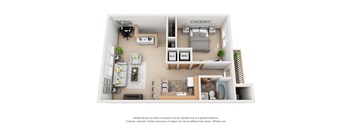 720 sq.ft. One Bed One Bath