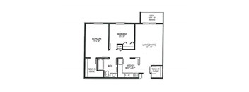 2 Bed 1 Bath ~ 780 Sq.Ft.