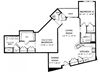 Two bedroom two bathroom B12 Floorplan at Dwell Vienna Metro Apartments in Fairfax, VA