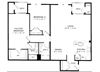 Two bedroom two bathroom B13 Floorplan at Dwell Vienna Metro Apartments in Fairfax, VA