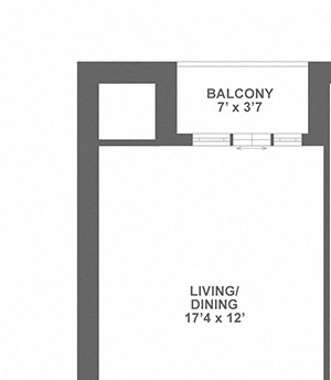 one bedroom, balcony