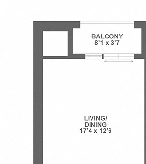 one bedroom, balcony