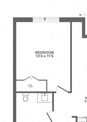 one bedroom, balcony