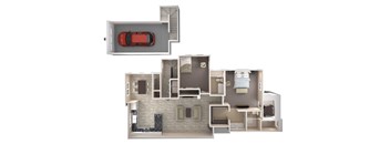 Regent 2 bedroom 2 bathroom At Bella Victoria Apartments In Mesa, AZ