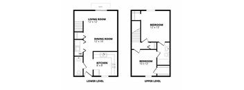 2 Bedroom 1.5 Bath