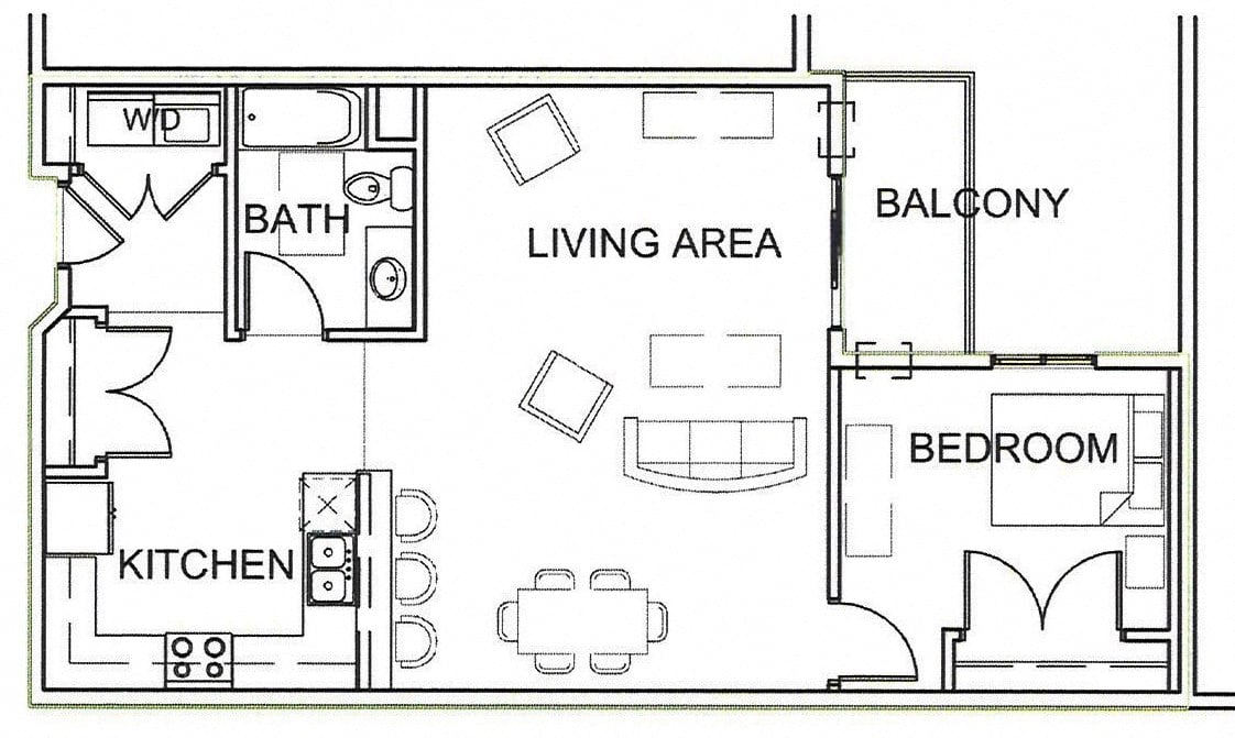 1 Bedroom 1 Bathroom HC
