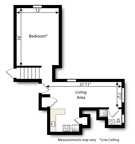1 Bedroom, 1 Bathroom