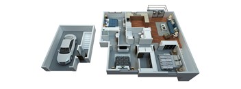 3 Bedrooms / 2 1/2 Bathrooms Townhome