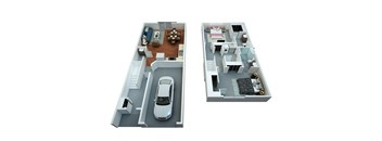 2 Bedrooms / 2 1/2 Bathrooms Townhome