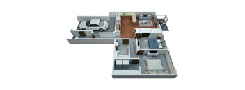 2 Bedrooms / 1 Bathroom