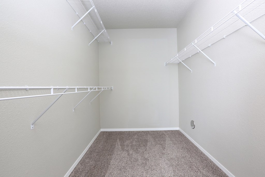 looking into walk in closet