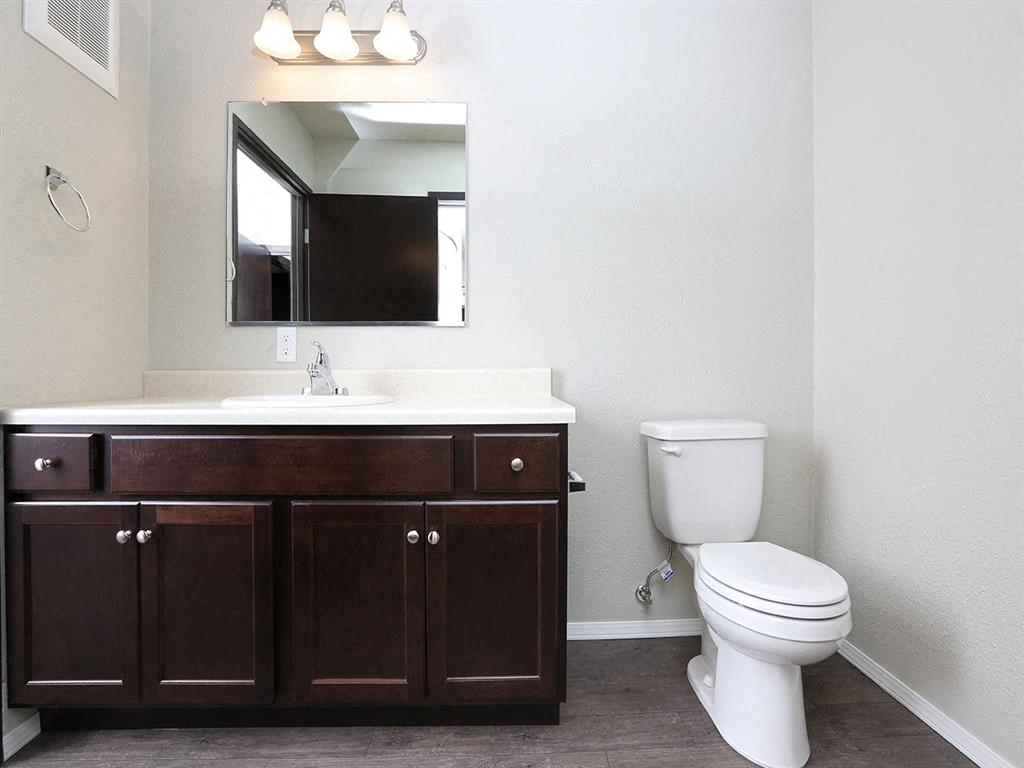 a bathroom with a toilet and a sink and a mirror