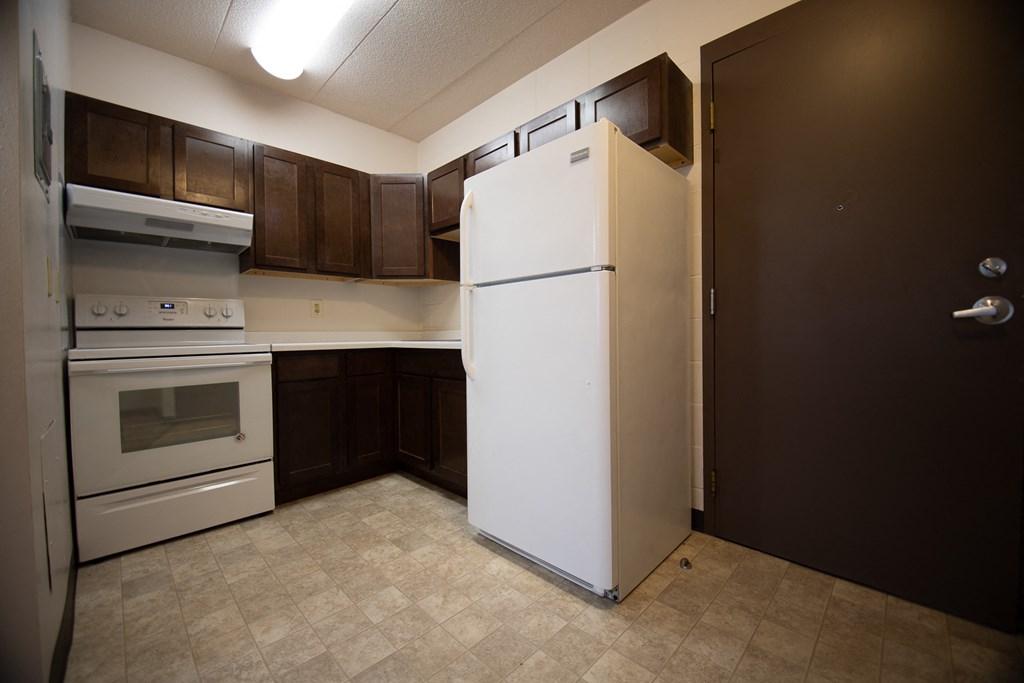 kitchen with white appliances