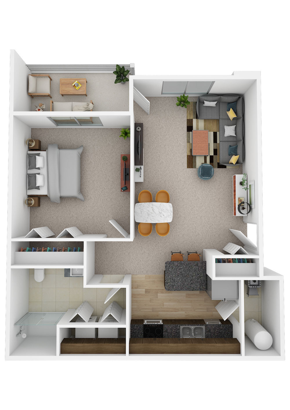 1 Bedroom / 1 Bathroom