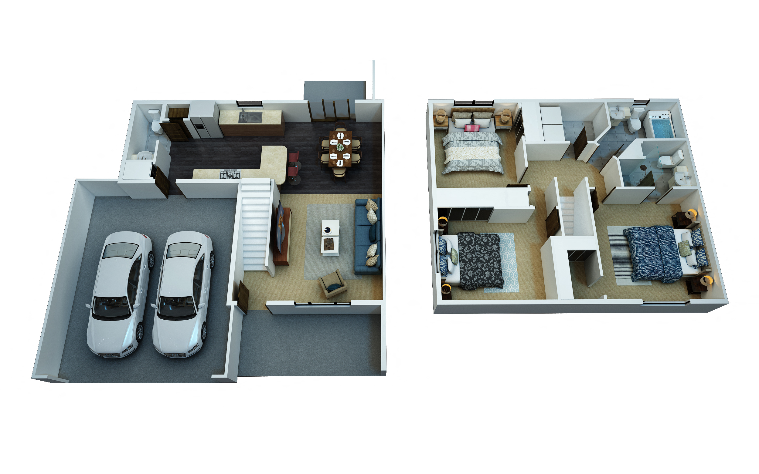 Townhome Style 3 Bedrooms 2.5 Bathrooms