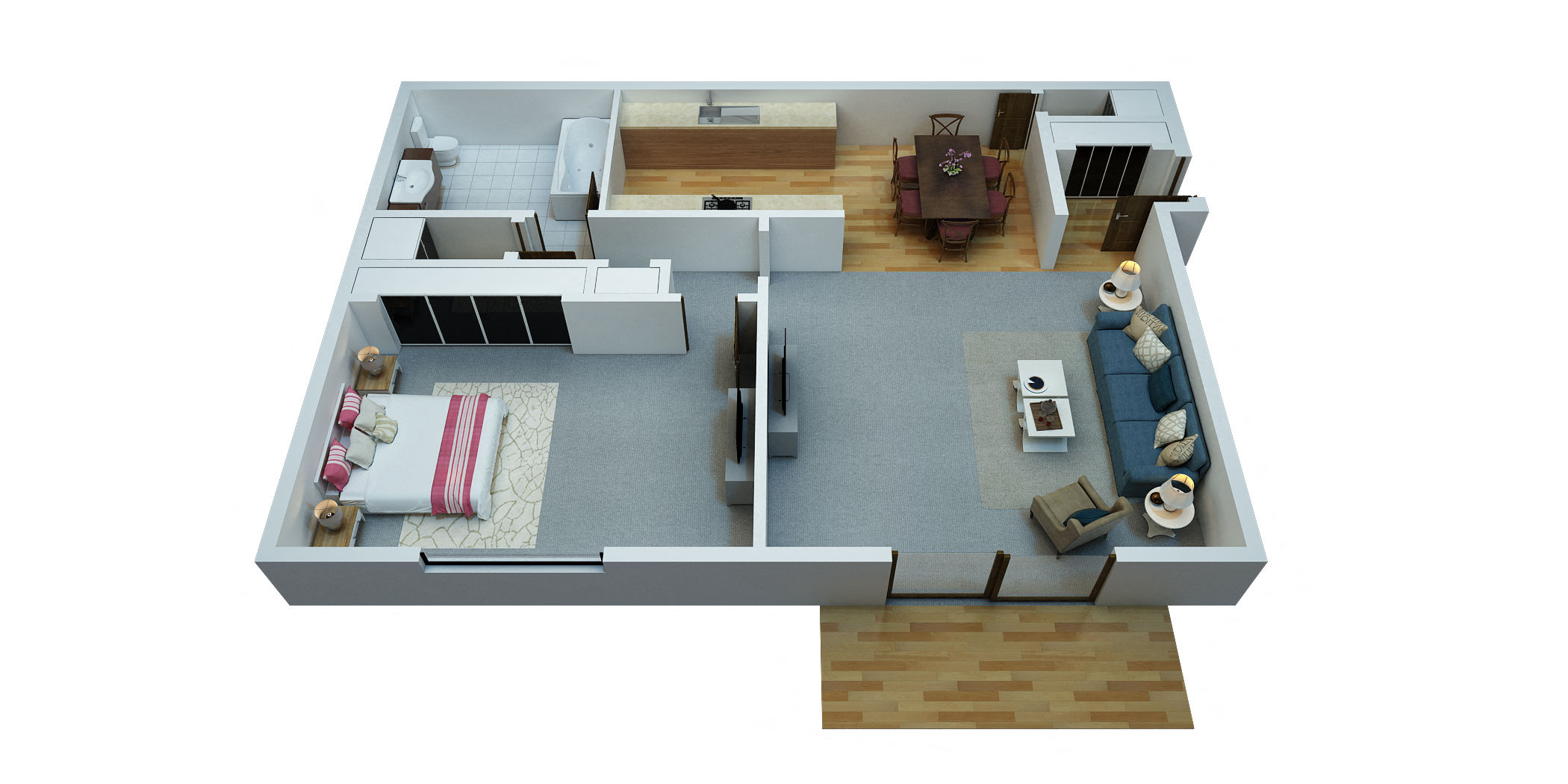 1 Bedroom / 1 Bathroom