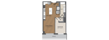 A2C Floor Plan at The Acadia at Metropolitan Park, Arlington, VA, 22202