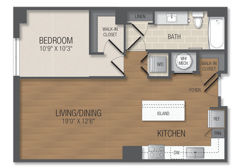 A2 Floor Plan at The Acadia at Metropolitan Park, Arlington, Virginia