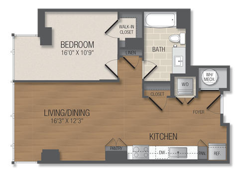 A4A Floor Plan at The Acadia at Metropolitan Park, Arlington, Virginia