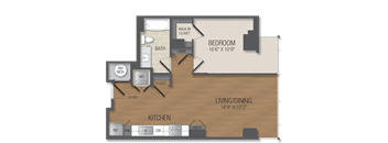 A4 Floor Plan at The Acadia at Metropolitan Park, Arlington, 22202