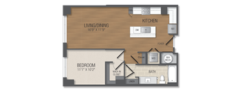 A6 Floor Plan at The Acadia at Metropolitan Park, Virginia, 22202