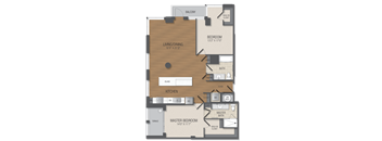 B4 Floor Plan at The Acadia at Metropolitan Park, Arlington, VA, 22202