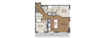 B6 Floor Plan at The Acadia at Metropolitan Park, Arlington, Virginia