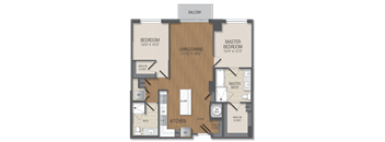 B7 Floor Plan at The Acadia at Metropolitan Park, Arlington