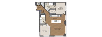 B8 Floor Plan at The Acadia at Metropolitan Park, Virginia