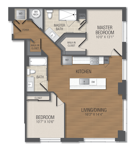B8 Floor Plan at The Acadia at Metropolitan Park, Virginia