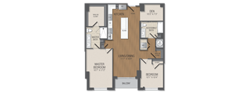 BD1H Floor Plan at The Acadia at Metropolitan Park, Arlington, VA