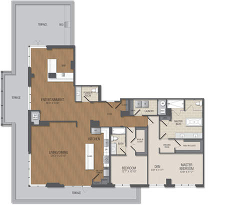 BD7 Floor Plan at The Acadia at Metropolitan Park, Arlington, VA, 22202