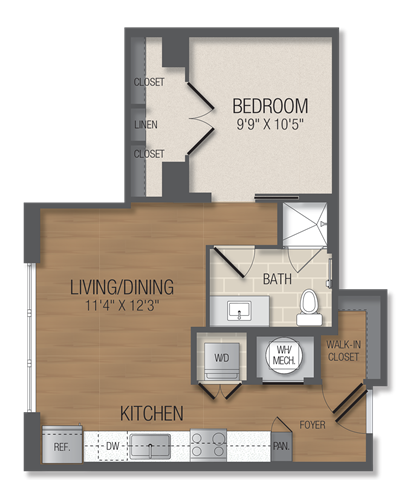 S1 Floor Plan at The Acadia at Metropolitan Park, Arlington, Virginia
