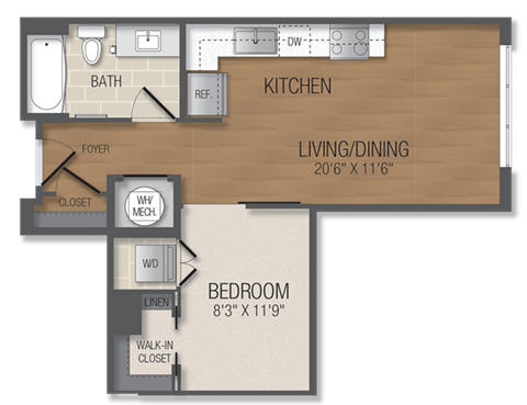 S4 Floor Plan at The Acadia at Metropolitan Park, Arlington, VA, 22202