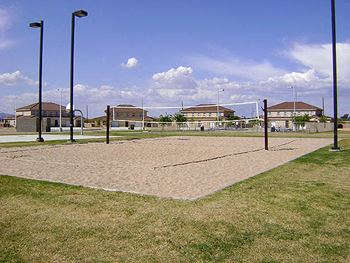 Sand volleyball court