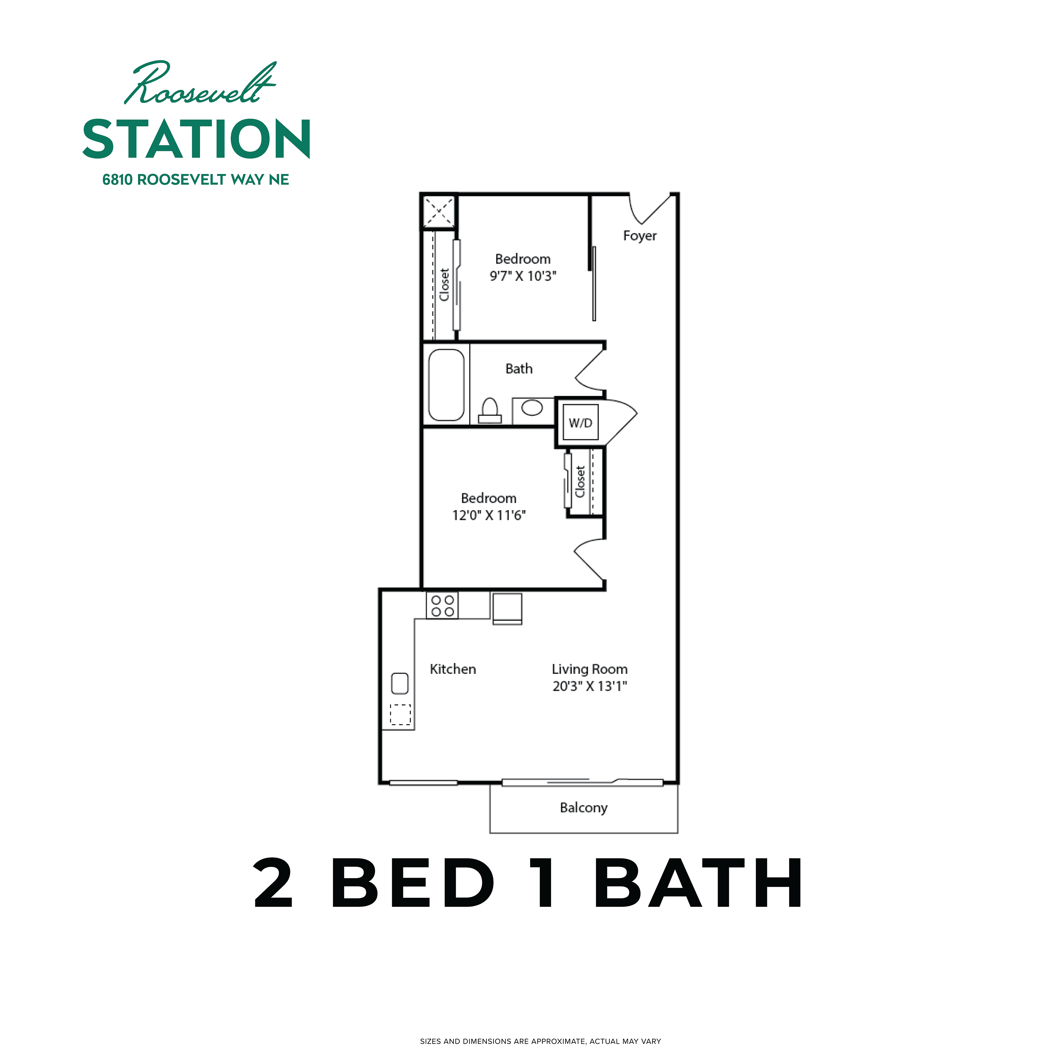 2 Bed 1 Bath