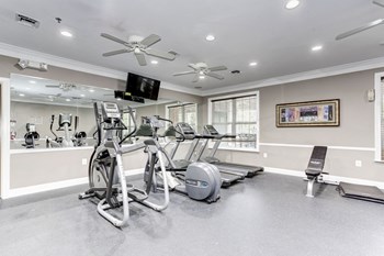 Fitness Center With Modern Equipment Fitness Center With Modern Equipment at County Center Crossing, Woodbridge, VA - Photo Gallery 6